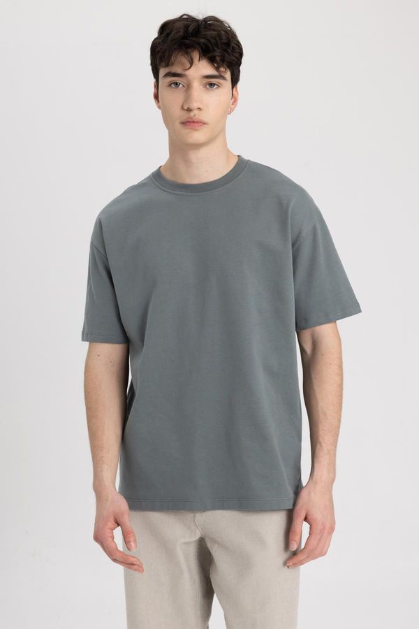 DEFACTO DEFACTO Boxy Fit Crew Neck Short Sleeve Basic T-Shirt