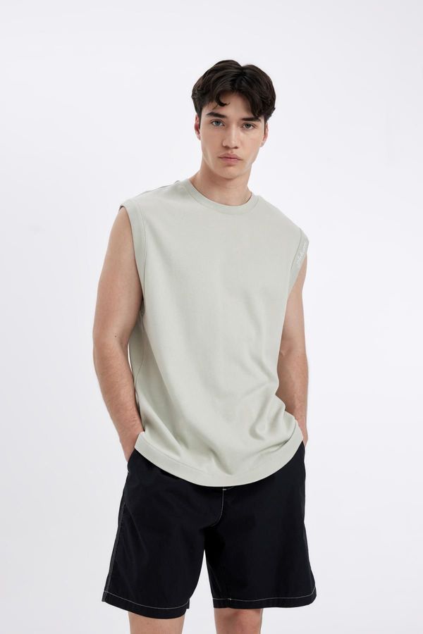 DEFACTO DEFACTO Boxy Fit Printed Crew Neck Undershirt