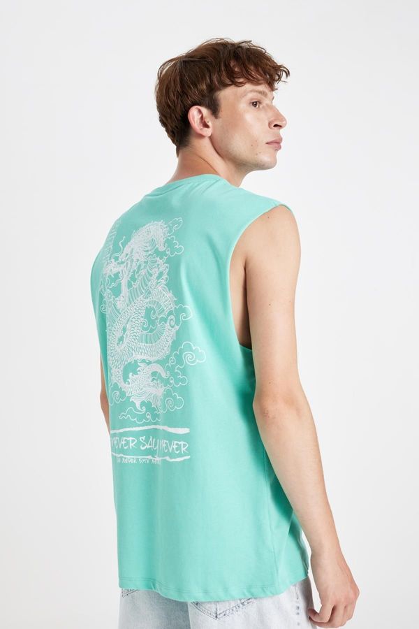 DEFACTO DEFACTO Boxy Fit Printed Crew Neck Undershirt