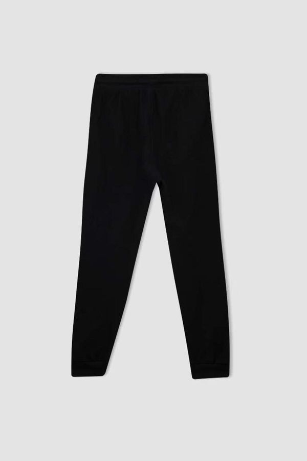 DEFACTO DEFACTO Boy Black Elastic Waist Leg Pocket School Jogger Sweatpants