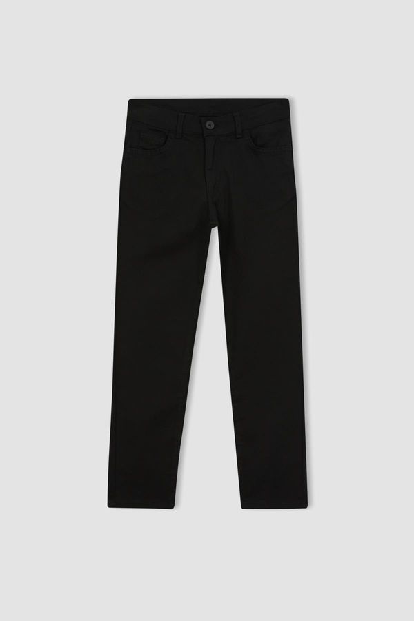 DEFACTO DEFACTO Boy Black Gabardine School Trousers