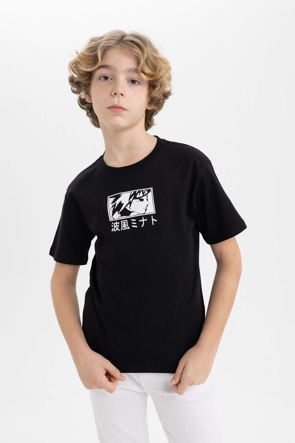 DEFACTO DEFACTO Boy Crew Neck Printed Short Sleeve T-Shirt