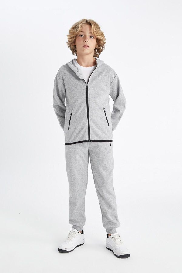 DEFACTO DEFACTO Boy Gray School Tracksuit Bottoms