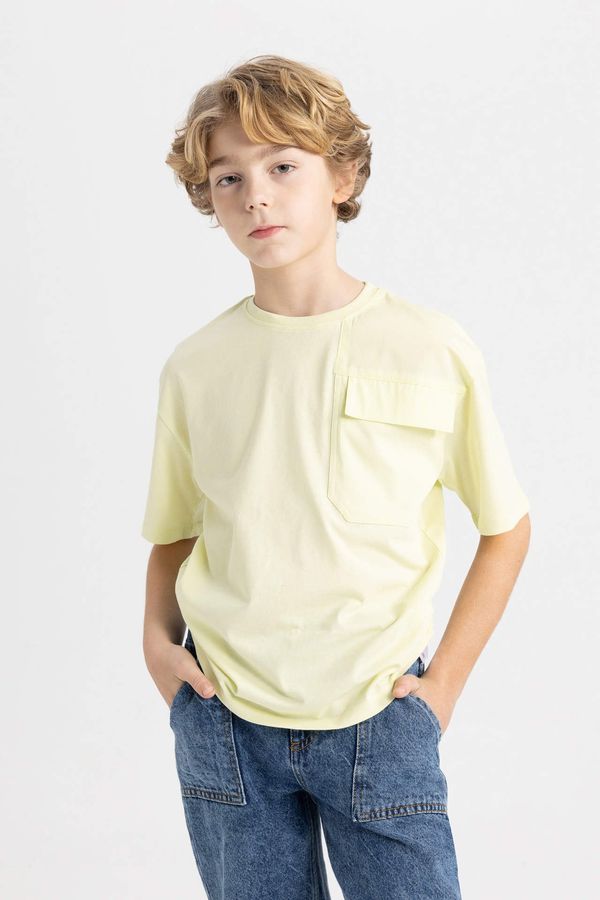 DEFACTO DEFACTO Boy Oversize Fit Crew Neck 3D Short Sleeve T-Shirt