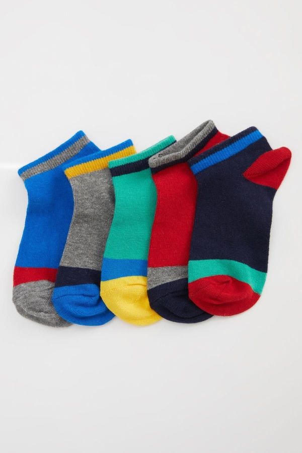 DEFACTO DEFACTO Boy Patterned Cotton 5-Piece Short Socks