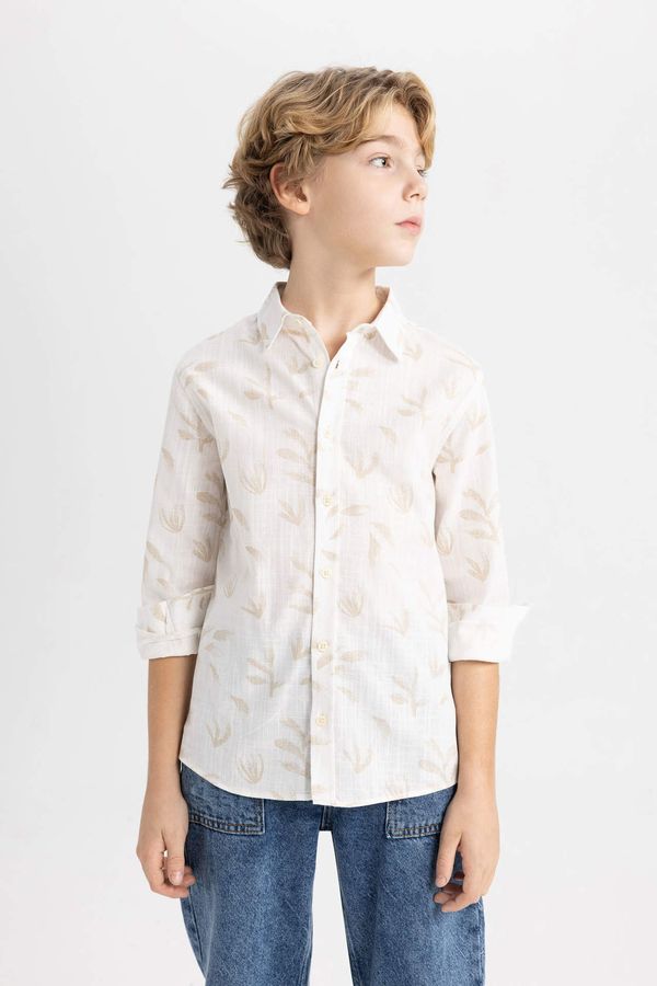 DEFACTO DEFACTO Boy Patterned Long Sleeve Shirt