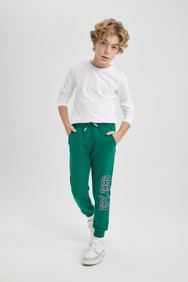 DEFACTO DEFACTO Boy Printed Waist Tie Elastic Leg Pocket Jogger Sweatpants