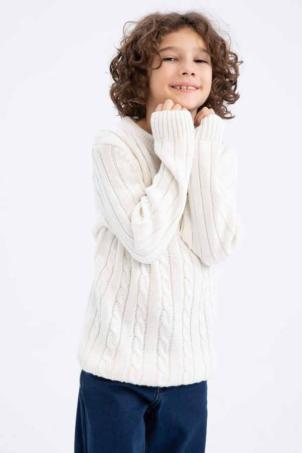 DEFACTO DEFACTO Boy Regular Fit Crew Neck Knitwear Sweater