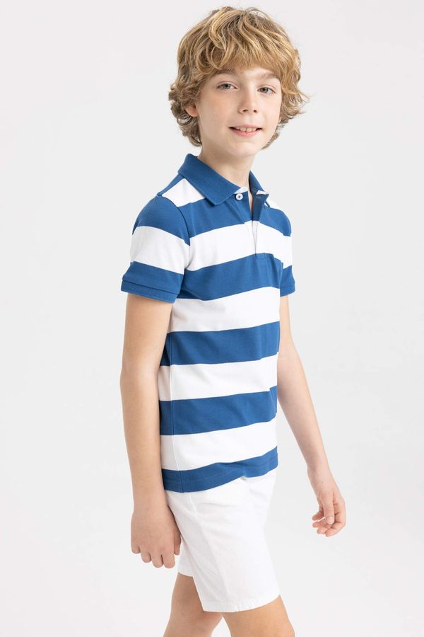 DEFACTO DEFACTO Boy Regular Fit Polo Neck Pique Short Sleeved Polo T-Shirt