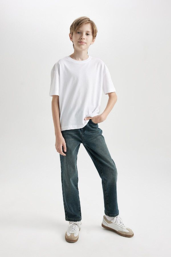 DEFACTO DEFACTO Boy Straight Fit Straight Leg Pocket Jean Trousers