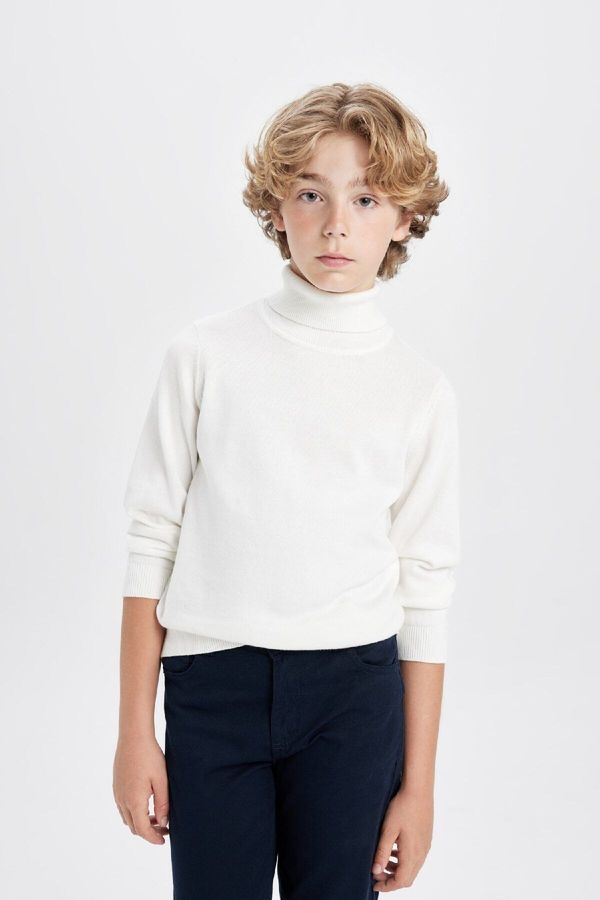 DEFACTO DEFACTO Boy Turtleneck Knitted School Sweater