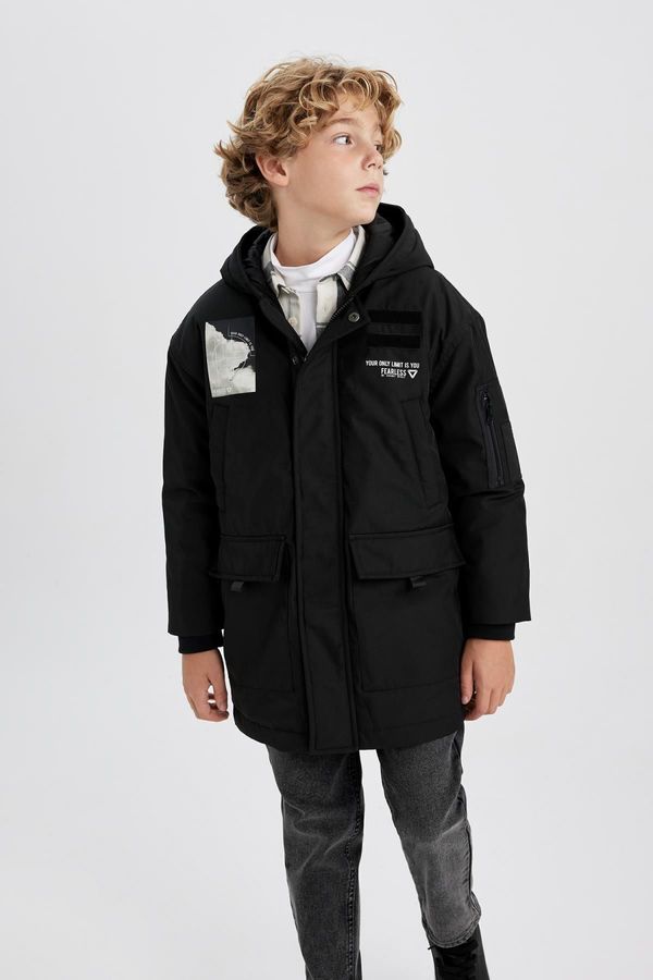 DEFACTO DEFACTO Boy Water Repellent Hooded Coat