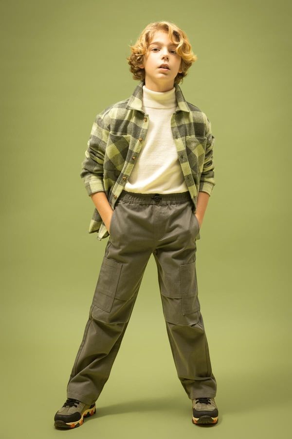 DEFACTO DEFACTO Boy Wide Leg Standard Leg Gabardine Trousers