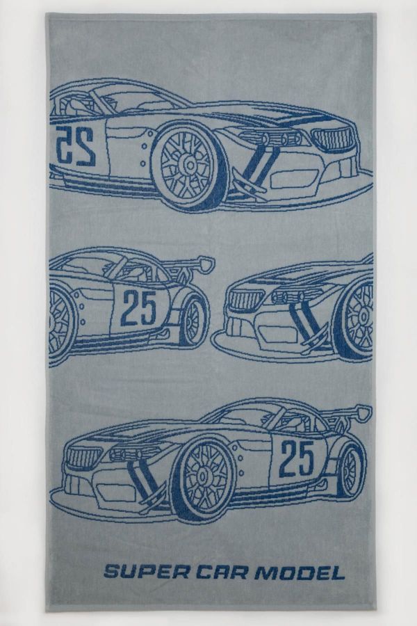 DEFACTO DEFACTO Boy&#39;s Car Patterned Cotton Beach Towel