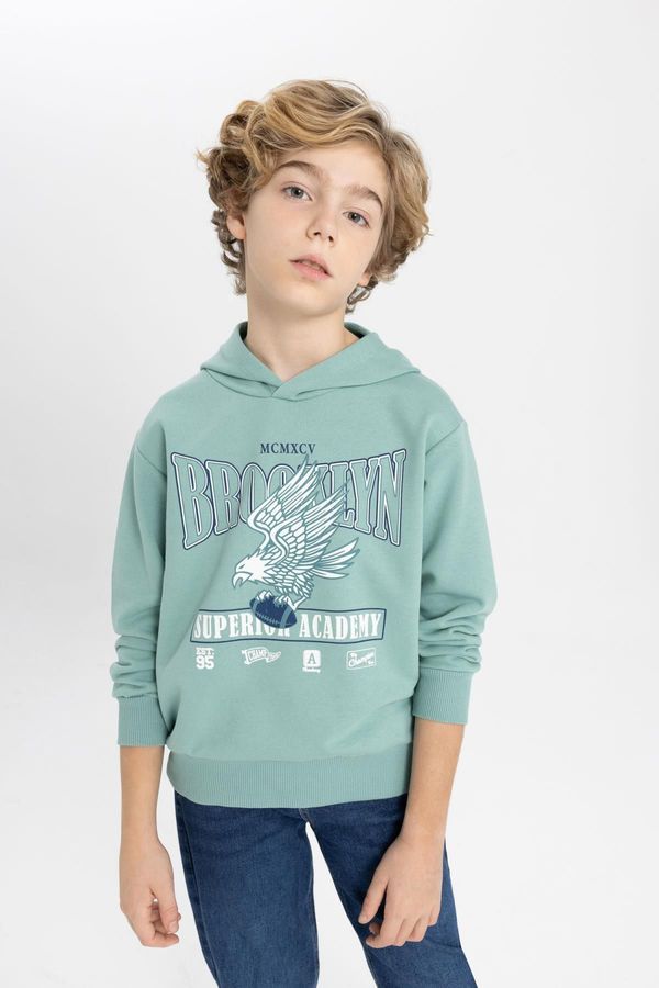 DEFACTO DEFACTO Boy&#39;s Printed Hooded Sweatshirt