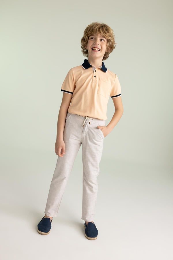 DEFACTO DEFACTO Boy&#39;s Standard Leg Linen Look Trousers