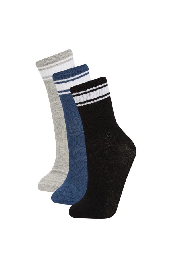 DEFACTO DEFACTO Boy's 3-Piece Cotton Long Socks