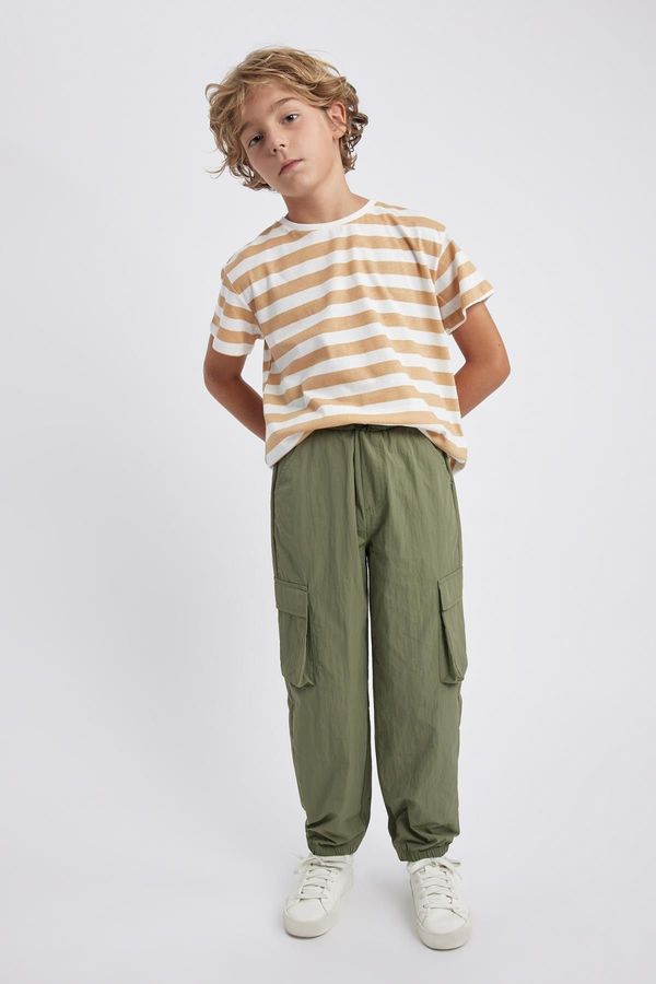 DEFACTO DEFACTO Boys Cargo Jogger Cuff Parachute Trousers