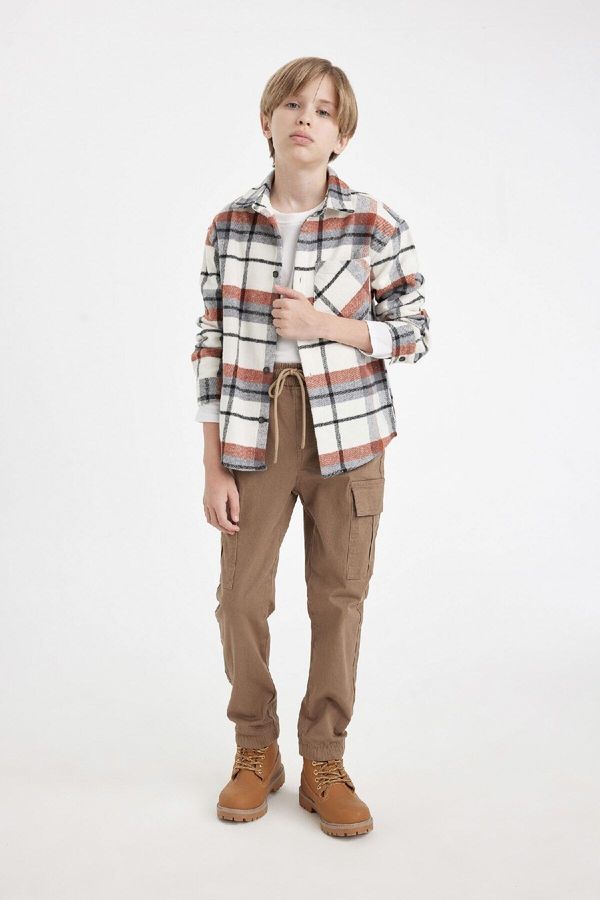 DEFACTO DEFACTO Boys Cargo Jogger Leg Gabardine Pants