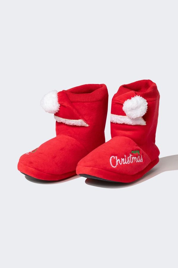 DEFACTO DEFACTO Boy's Christmas Themed Flat Sole Home Boots