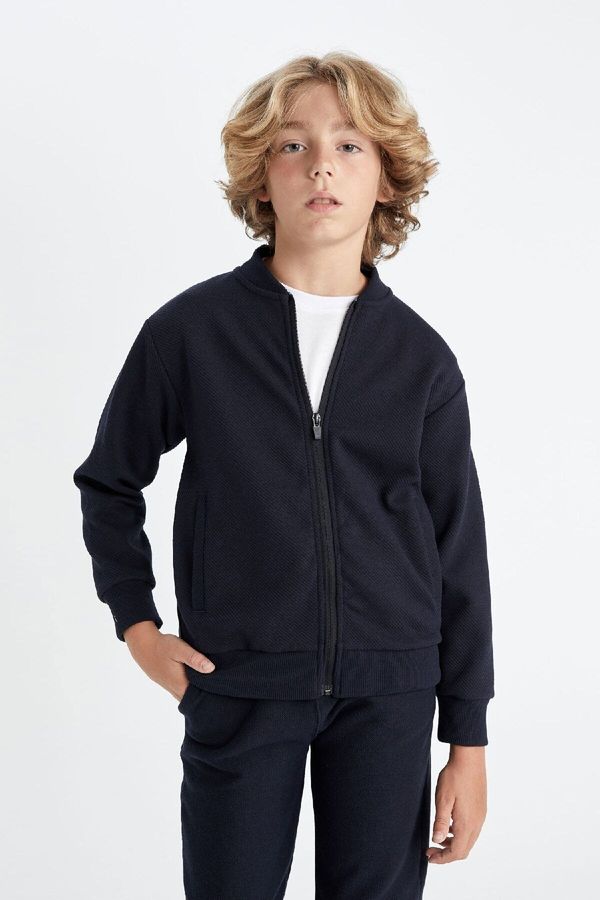 DEFACTO DEFACTO Boys College Collar Bomber Cardigan