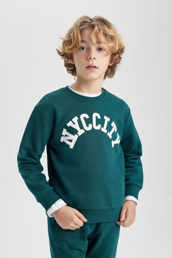 DEFACTO DEFACTO Boy's Crew Neck Printed Sweatshirt