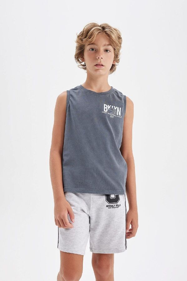 DEFACTO DEFACTO Boy's Crew Neck Printed Undershirt