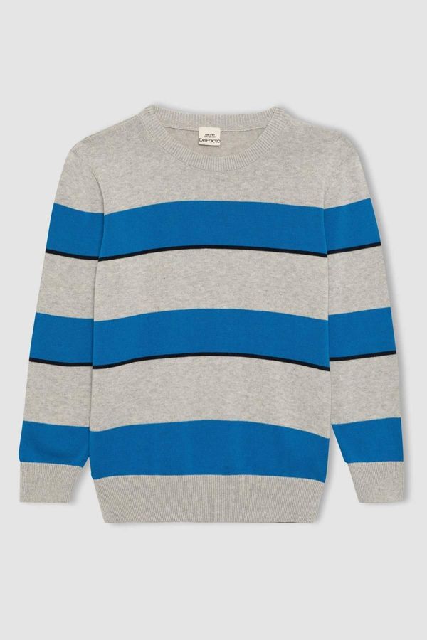 DEFACTO DEFACTO Boy's Crew Neck Striped Knitwear Sweater