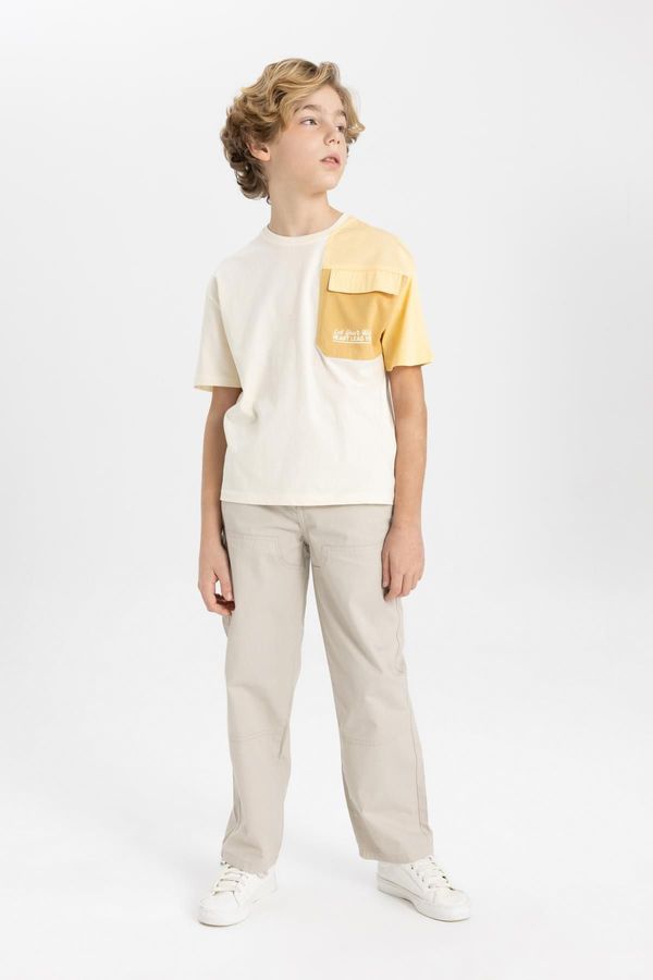 DEFACTO DEFACTO Boy's Loose Fit Standard Leg Gabardine Trousers