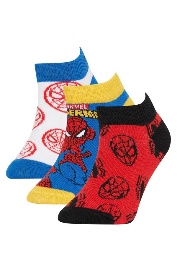 DEFACTO DEFACTO Boy's Marvel Spiderman 3-Piece Cotton Booties Socks