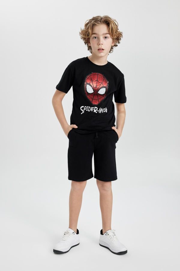 DEFACTO DEFACTO Boy's Marvel Spiderman Short Sleeve T-shirt Shorts 2-Piece Set