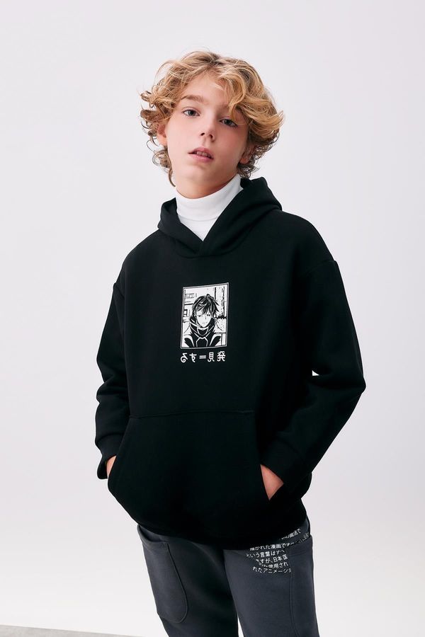 DEFACTO DEFACTO Boys Oversize Fit Hooded Thick Sweatshirt