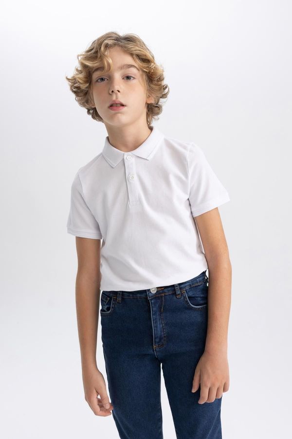 DEFACTO DEFACTO Boy's Pique Short Sleeve Polo T-Shirt