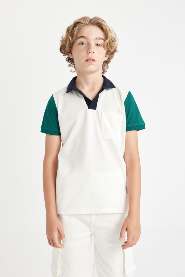 DEFACTO DEFACTO Boy's Pique Short Sleeve Polo T-Shirt