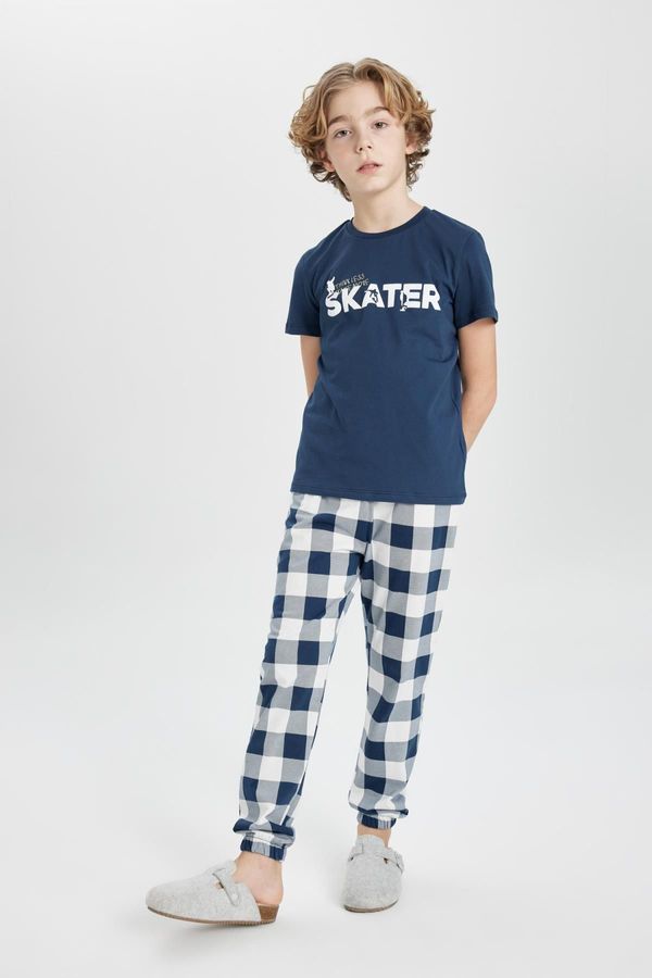 DEFACTO DEFACTO Boys' Printed Short Sleeve Pajamas Set