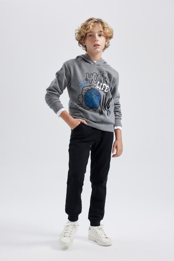 DEFACTO DEFACTO Boy's Printed Sweatshirt Sweatpants 2-Piece Set