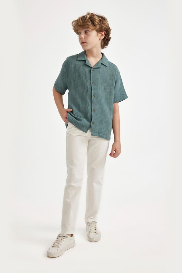 DEFACTO DEFACTO Boys' Standard Cuff Linen Look Trousers