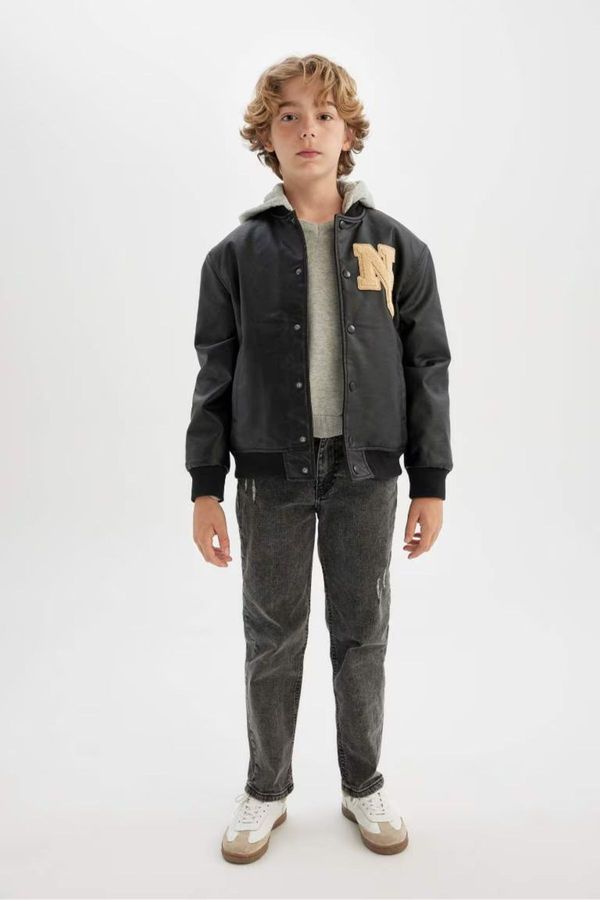 DEFACTO DEFACTO Boys Water Repellent College Collar Bomber Jacket