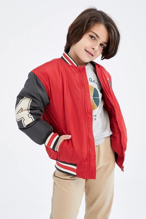 DEFACTO DEFACTO Boys' Water Repellent College Collar Bomber Jacket