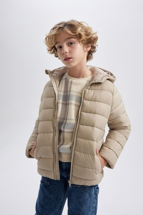 DEFACTO DEFACTO Boy's Water Repellent Hooded Puffer Jacket