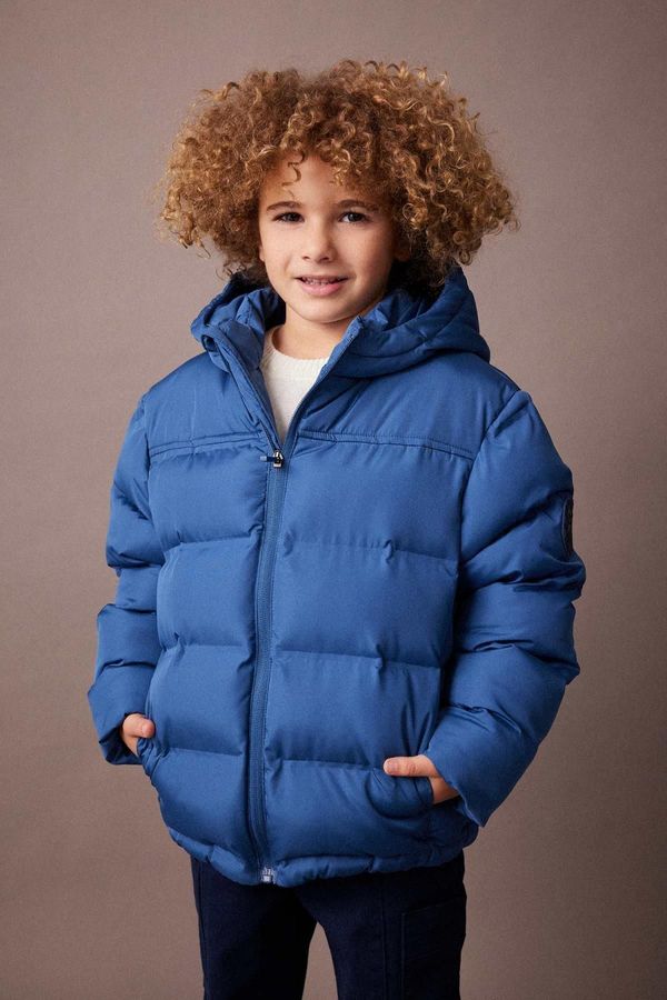 DEFACTO DEFACTO Boy's Water Repellent Hooded Puffer Jacket