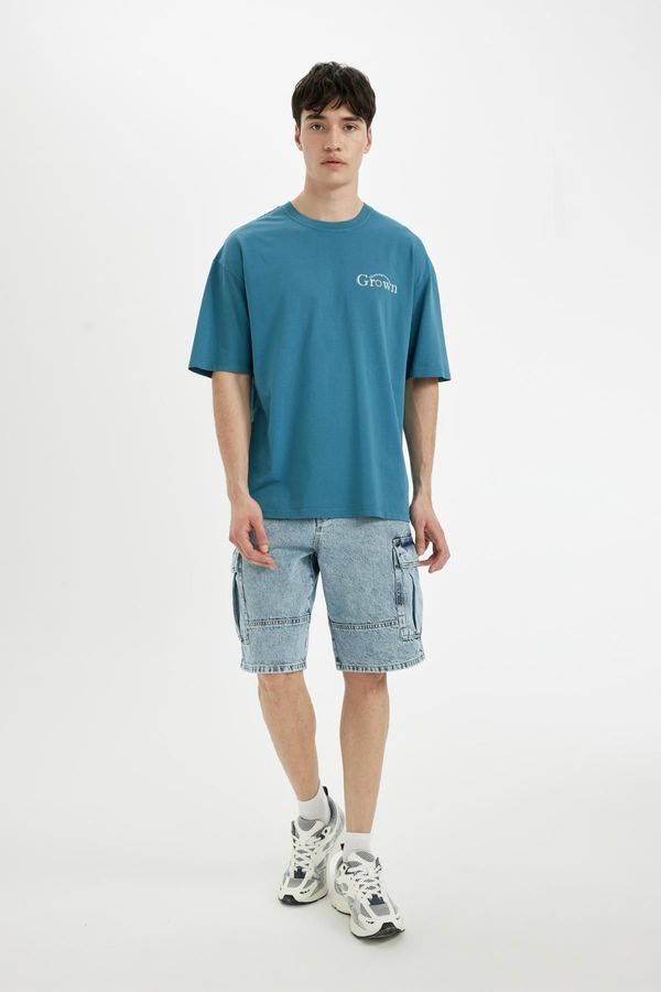 DEFACTO DEFACTO Cargo Fit Jean Bermuda Shorts