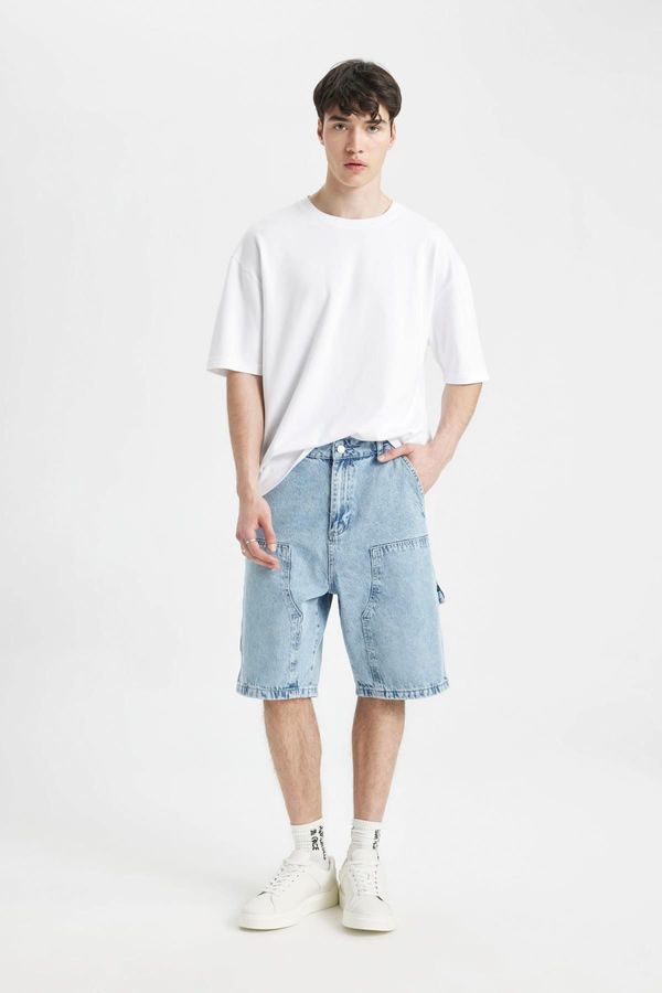 DEFACTO DEFACTO Carpenter Fit Jean Bermuda Shorts