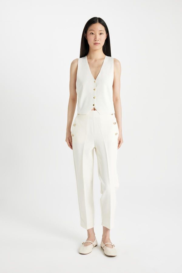 DEFACTO DEFACTO Carrot Fit Pocket High Waist Straight Leg Trousers