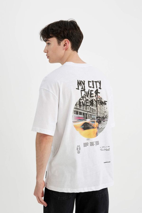 DEFACTO DEFACTO Comfort Fit Crew Neck Printed T-Shirt