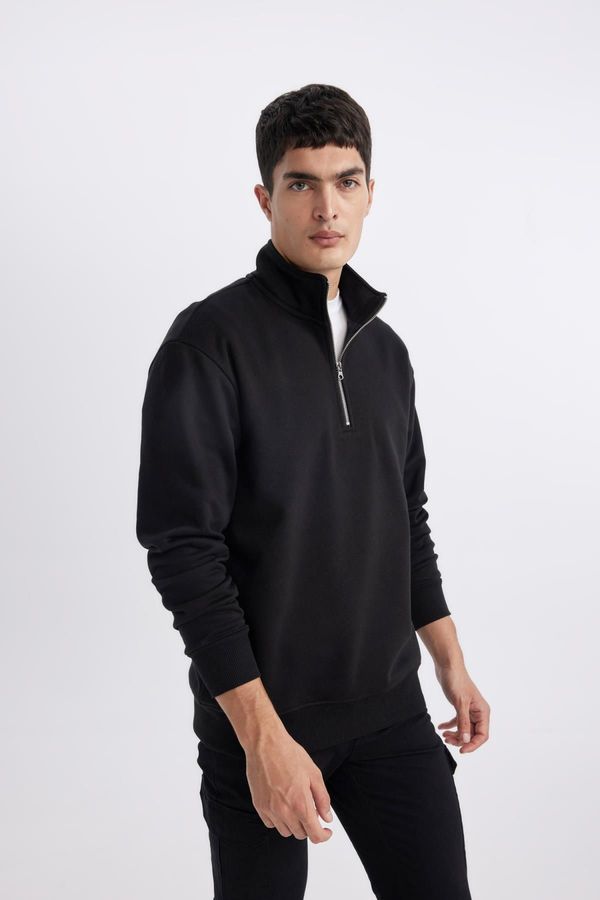 DEFACTO DEFACTO Comfort Fit High Neck Sweatshirt