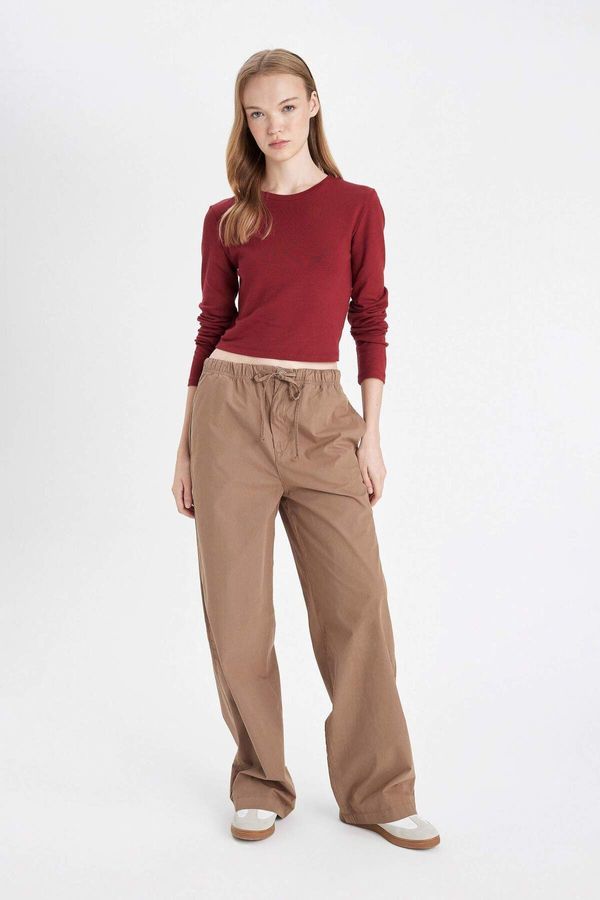 DEFACTO DEFACTO Cool Straight Fit Normal Waist Poplin Trousers