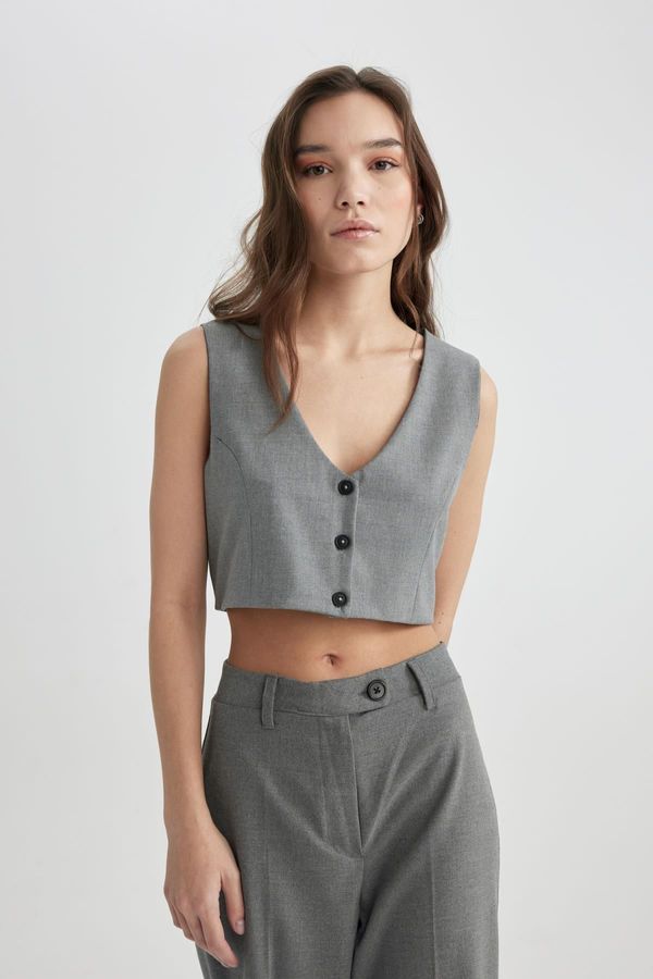 DEFACTO DEFACTO Crop Blazer Vest