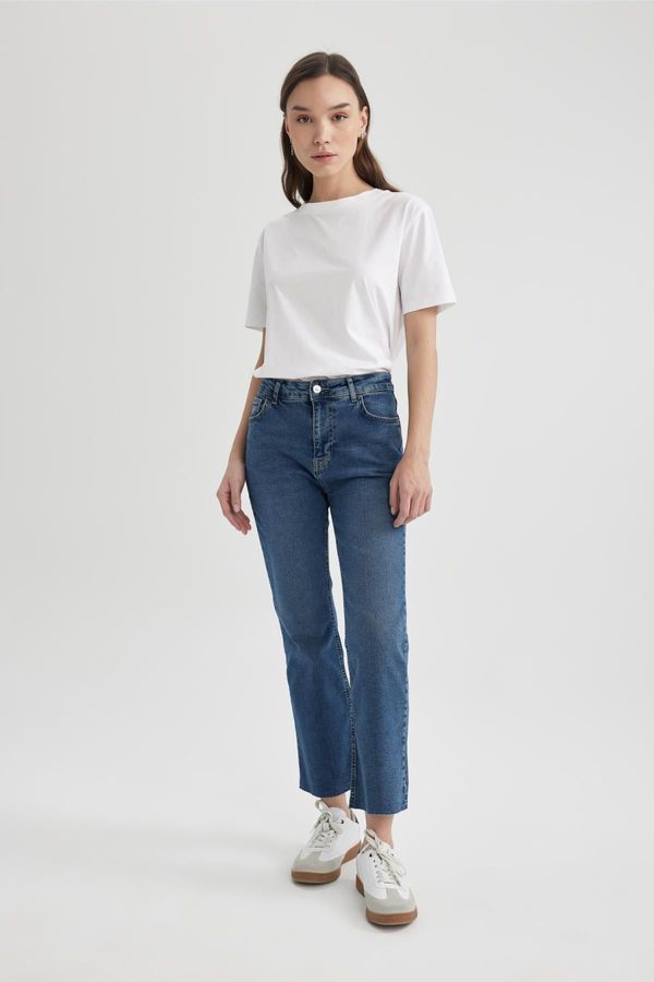 DEFACTO DEFACTO Crop Flare Fit Normal Waist Cut Off Ankle Length Jeans