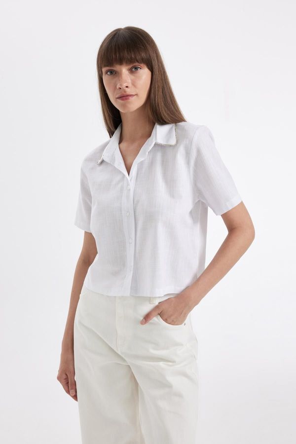 DEFACTO DEFACTO Crop Short Sleeve Shirt